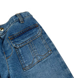 Chloe' Jeans tinta unita con Elastico In Vita Azzurro per Neonata C20533 AZZURRO CHLOE' 