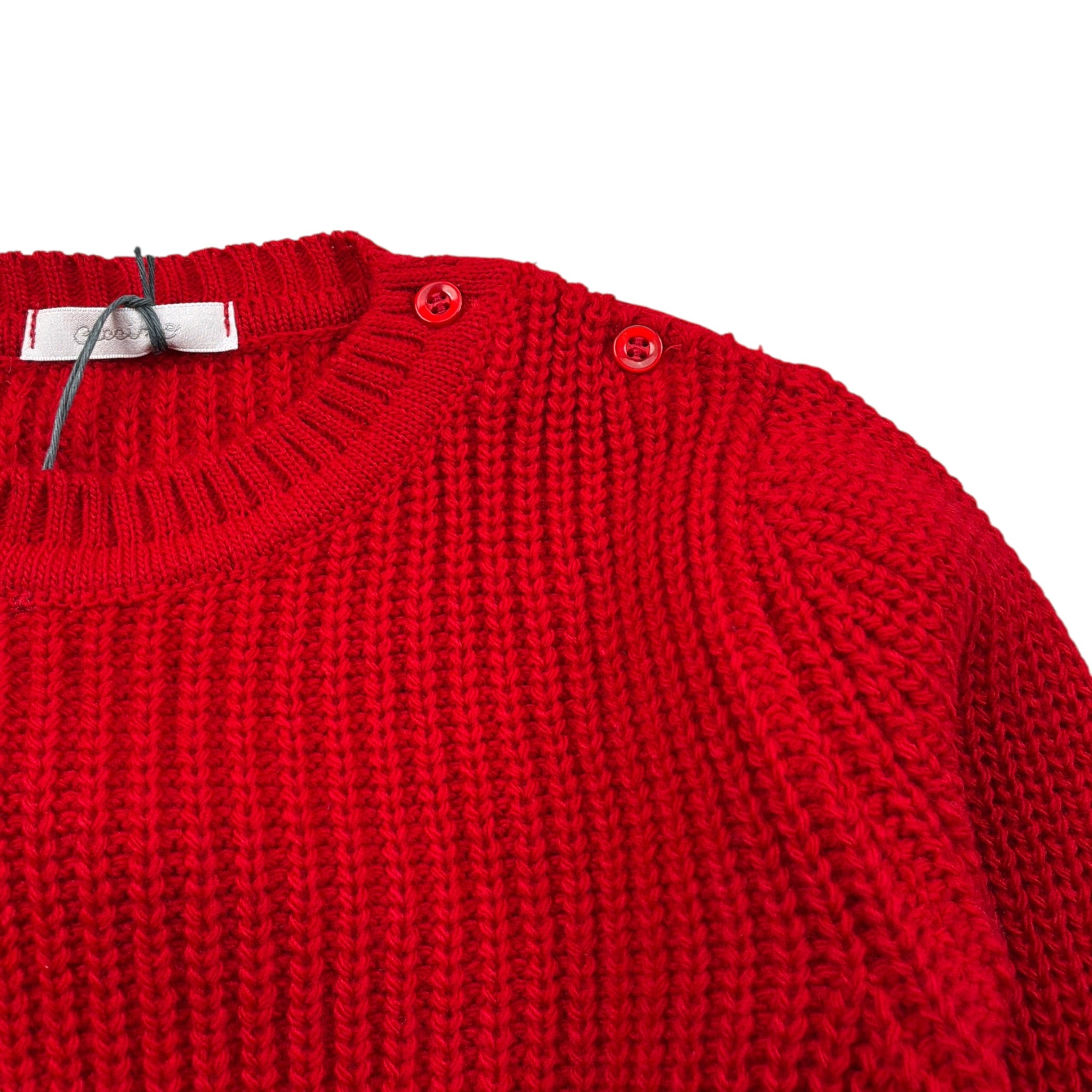 Ciccino Maglia Girocollo tinta unita Rosso per Neonata CCB0317 ROSSO CICCINO 