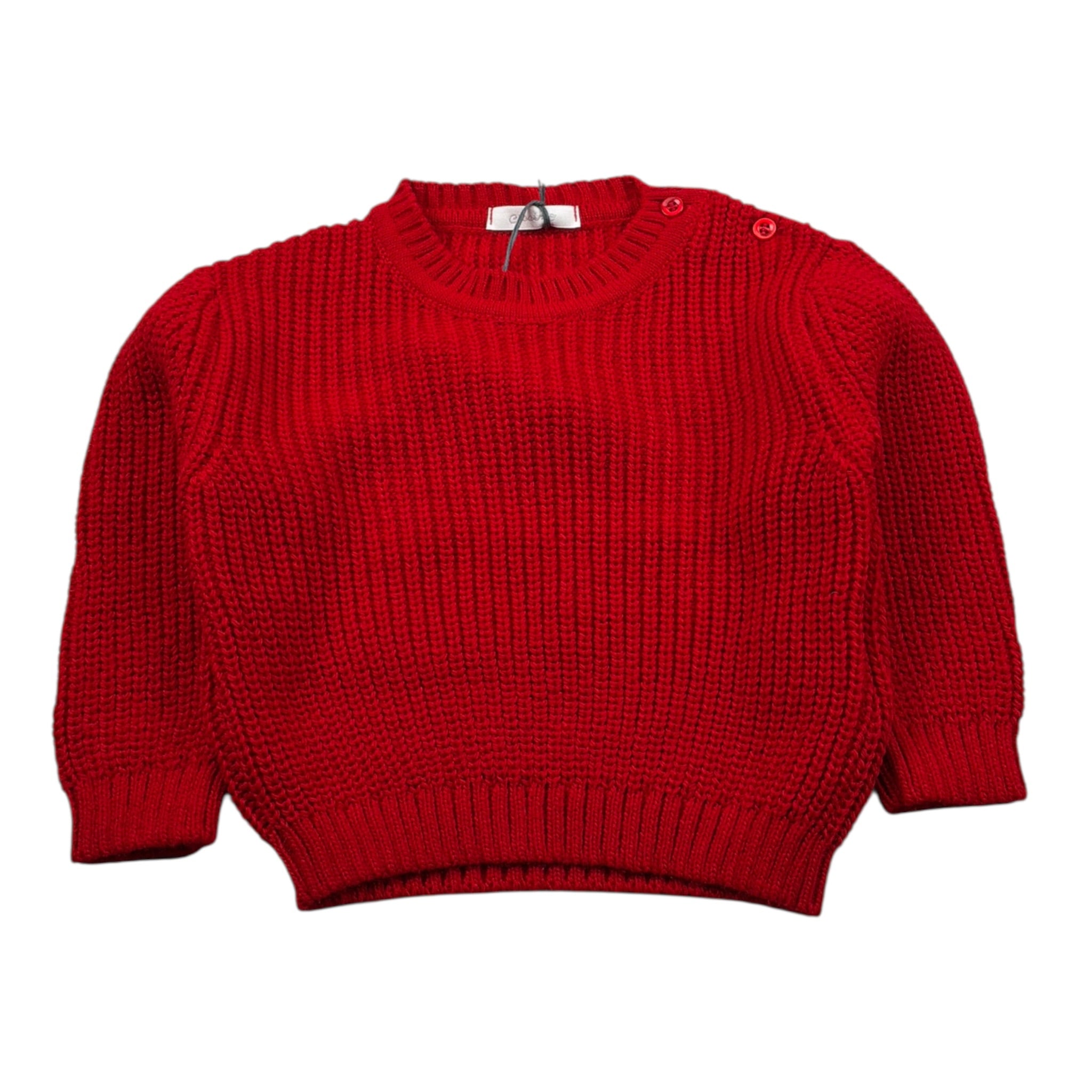Ciccino Maglia Girocollo tinta unita Rosso per Neonata CCB0317 ROSSO CICCINO 