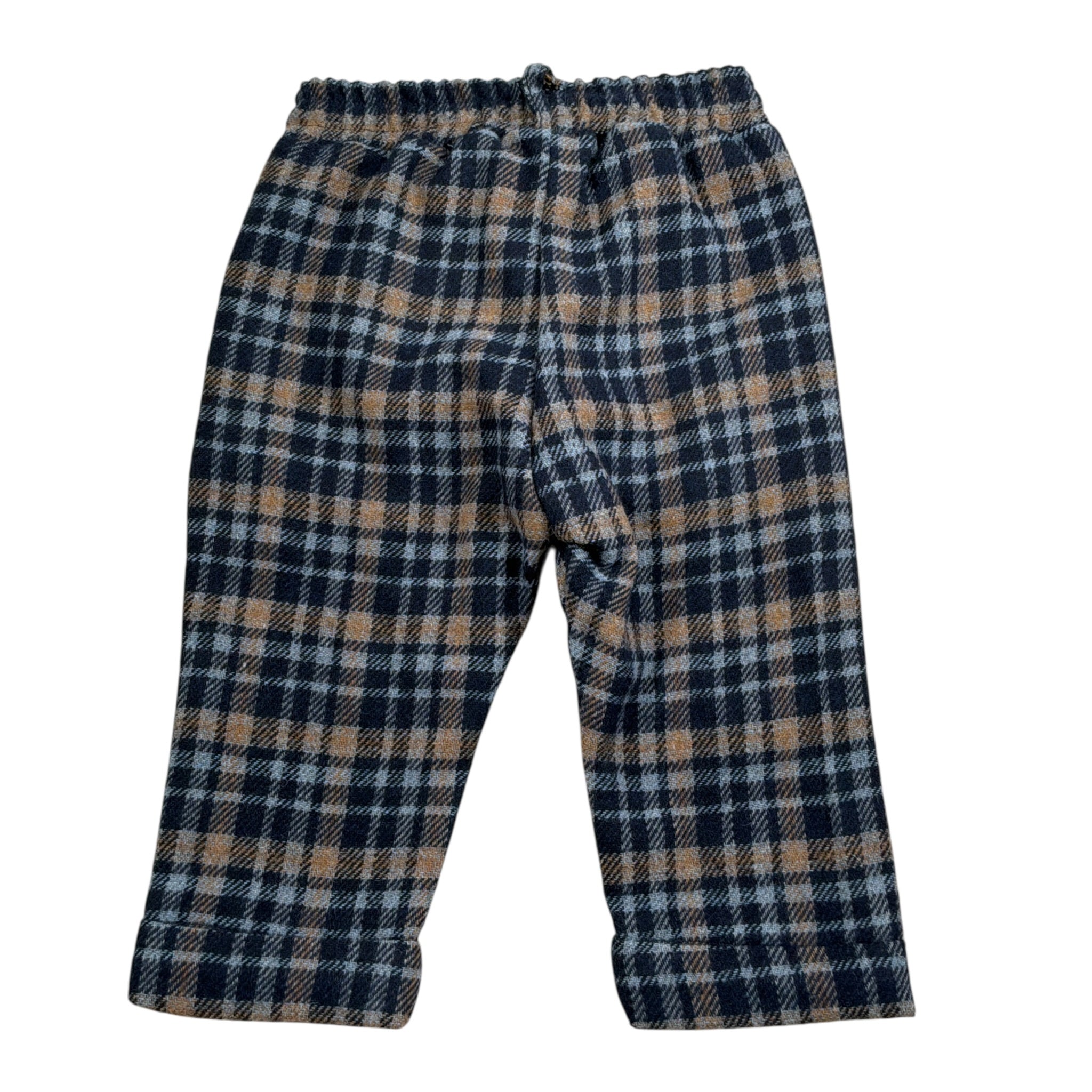 Ciccino Pantalone tinta unita con Fantasia A Quadri Blu per Neonato CCB0323 BLU CICCINO 