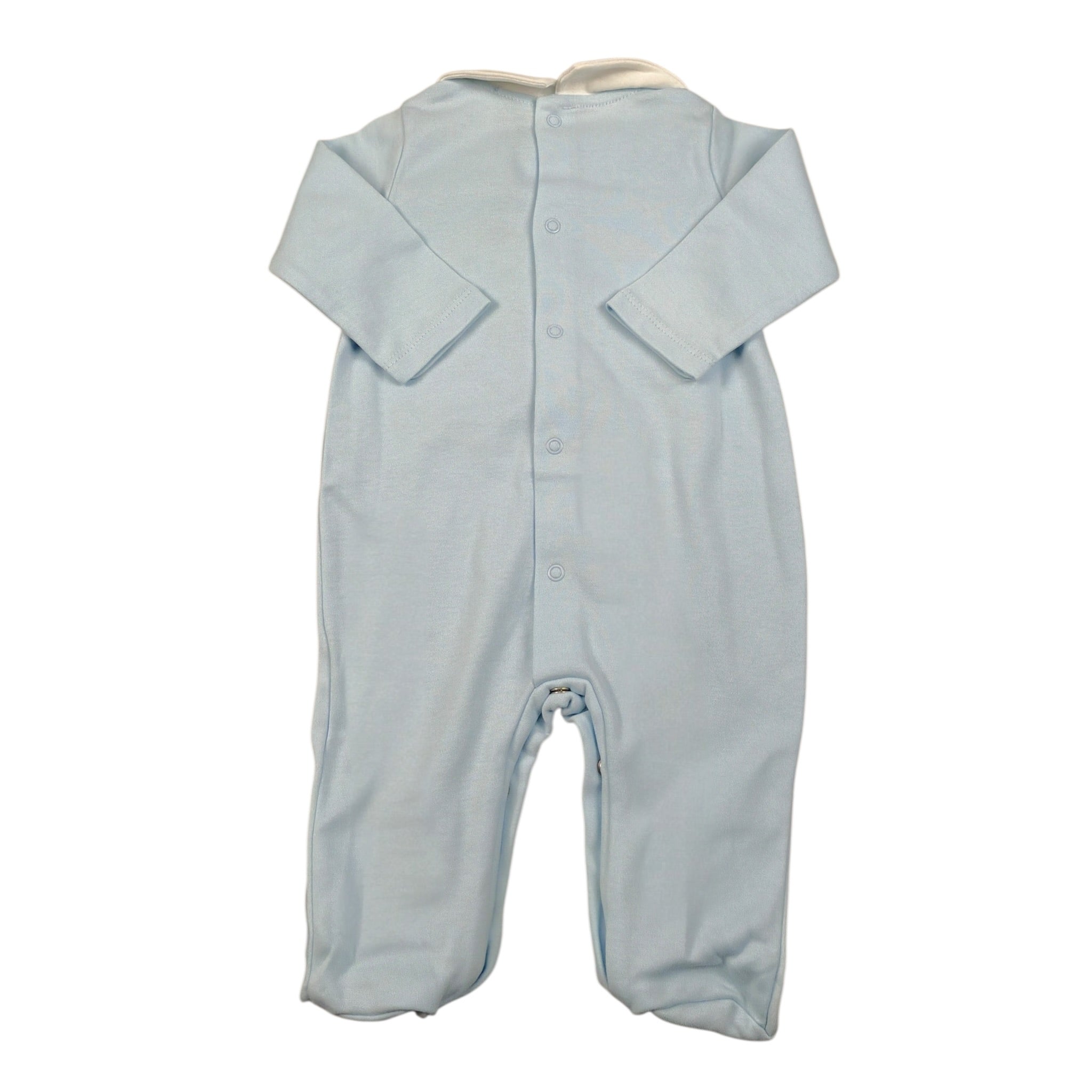 Ciccino Tutina tinta unita con Stampa Azzurro per Neonato CCB0492 AZZURRO CICCINO 