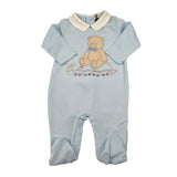 Ciccino Tutina tinta unita con Stampa Azzurro per Neonato CCB0492 AZZURRO CICCINO 