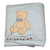 Ciccino Coperta tinta unita con Stampa Azzurro per Neonato CCB0495 AZZURRO CICCINO 