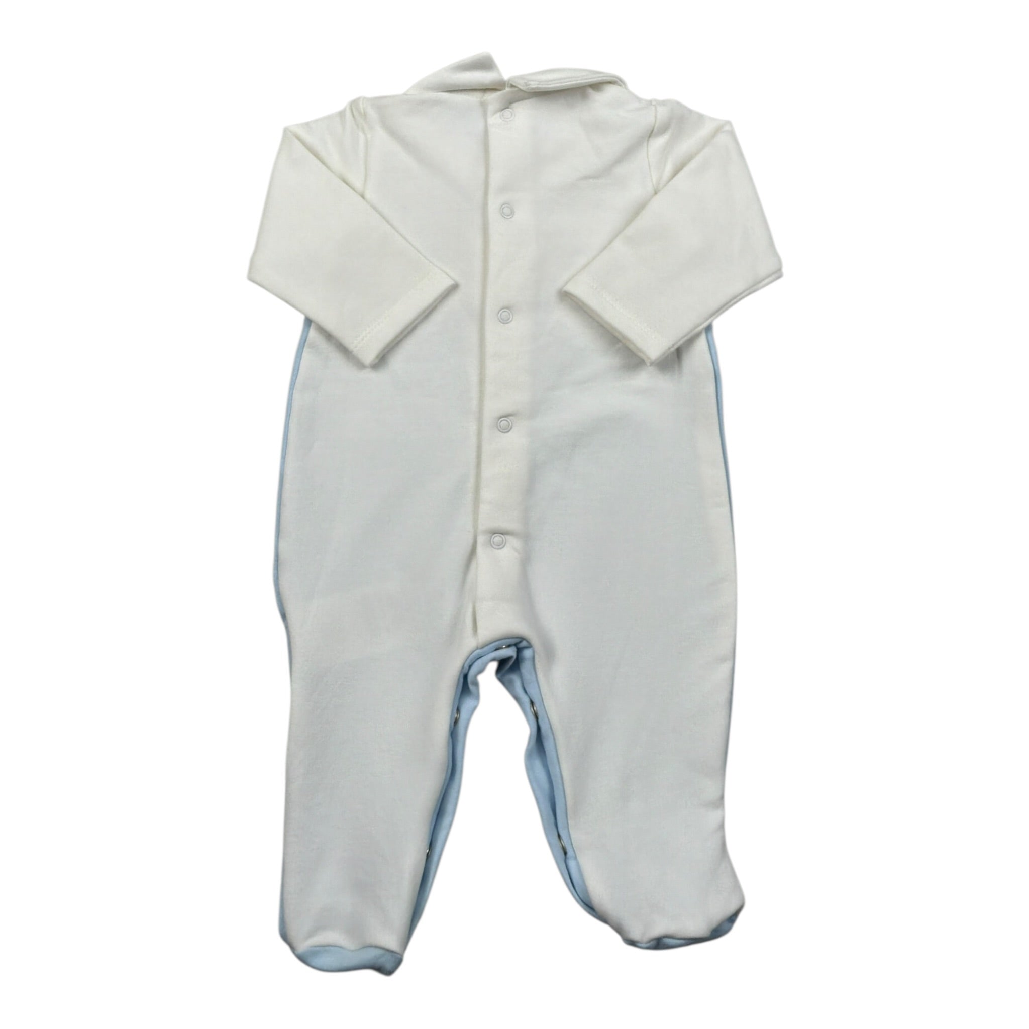 Ciccino Tutina Bicolore con Stampa Azzurro per Neonato CCB049 AZZURRO CICCINO 