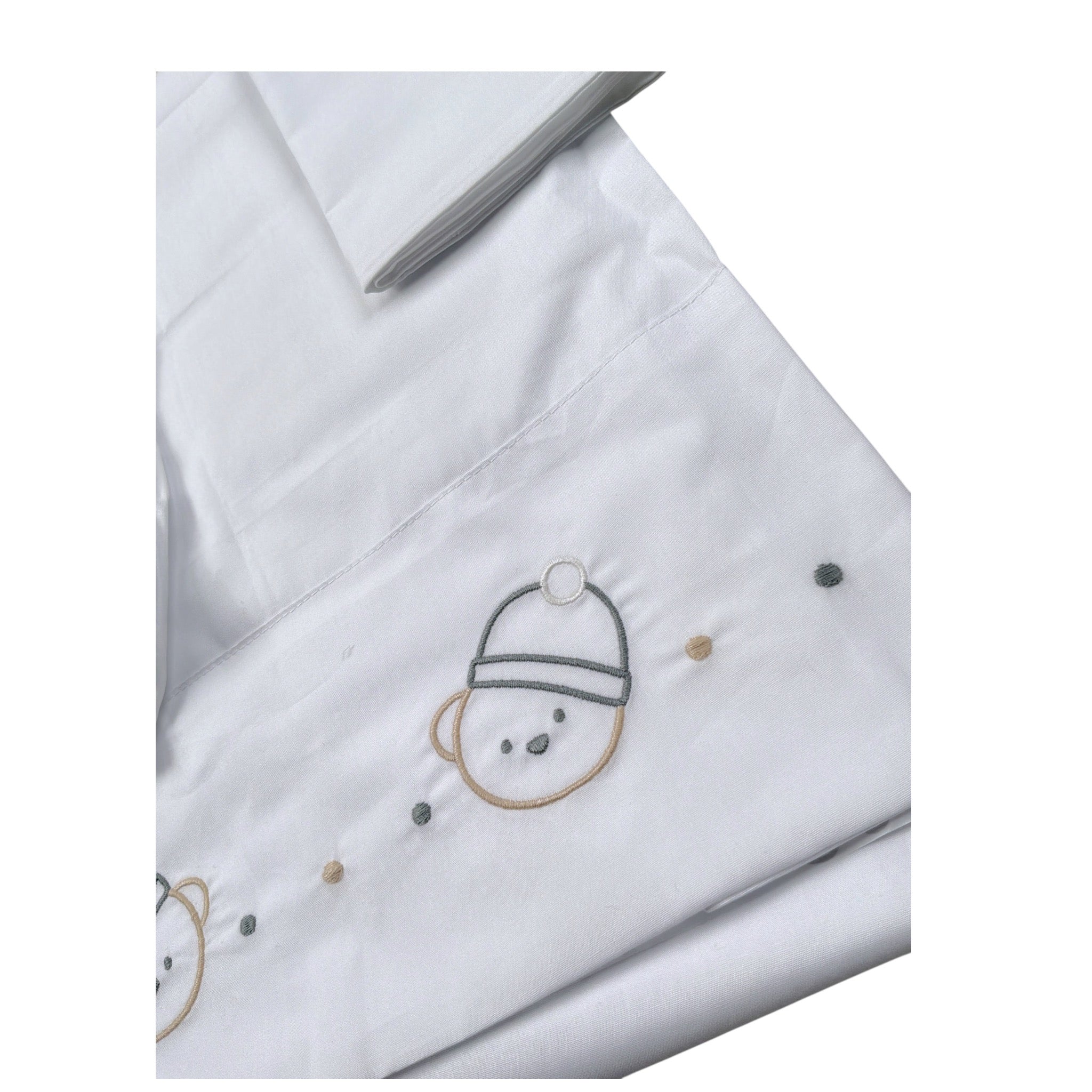 Ciccino Set Lenzuola 3Pz Bianco per Neonata CCB0508 BIANCO CICCINO 