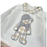 Ciccino Completo 2Pz Maglia-Ghettina Bicolore Panna per Neonato CCB0509 PANNA CICCINO 
