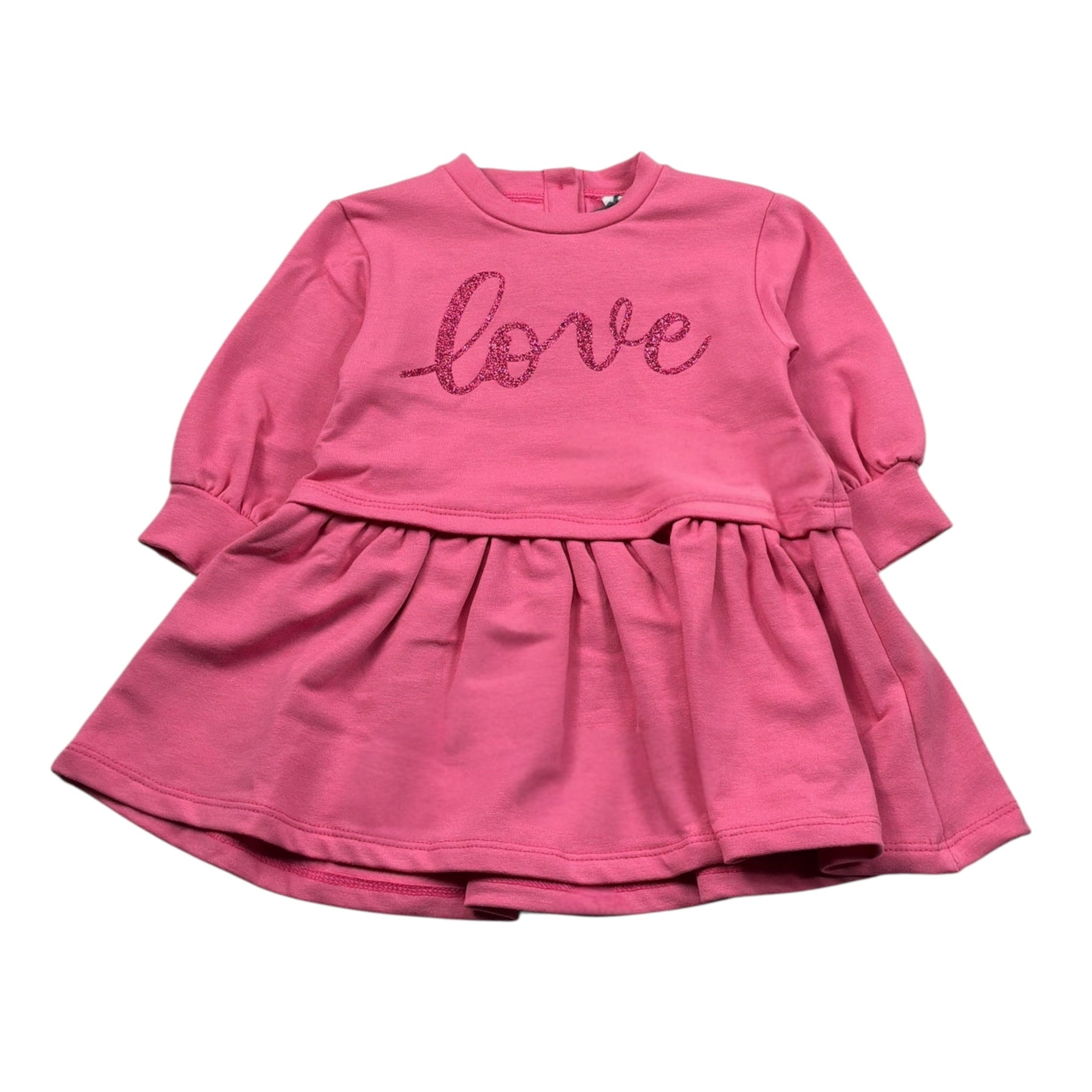 Ciccino Abito Manica Lunga tinta unita Rosa per Neonata CCG0360 ROSA CICCINO 