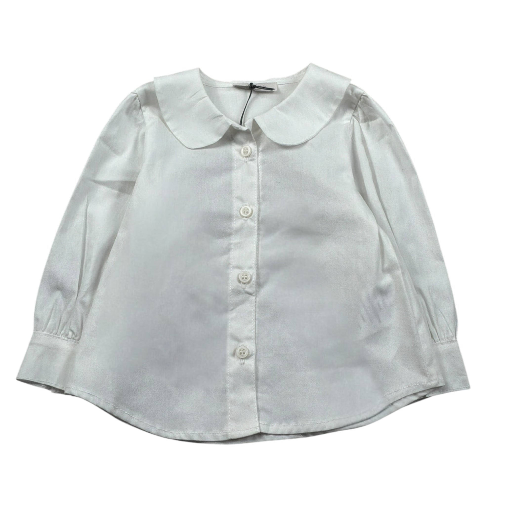 Ciccino Camicia Manica Lunga tinta unita Bianco per Neonata CCG0402 BIANCO CICCINO 