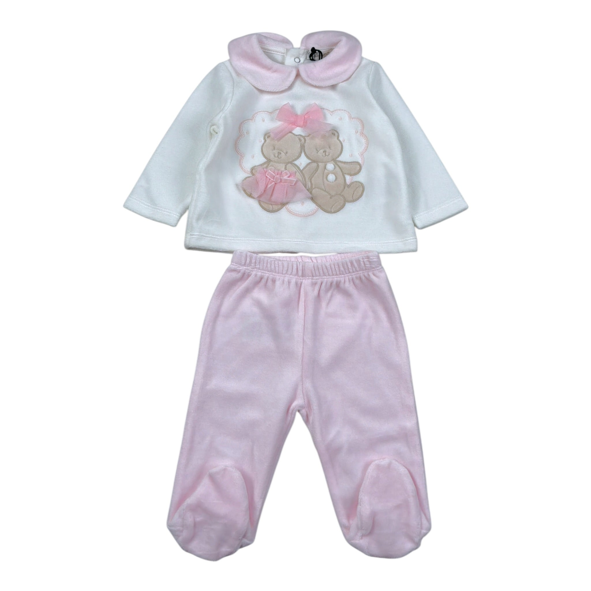 Ciccino Completo 2Pz Maglia-Ghettina Panna per Neonata CCG0638 PANNA CICCINO 