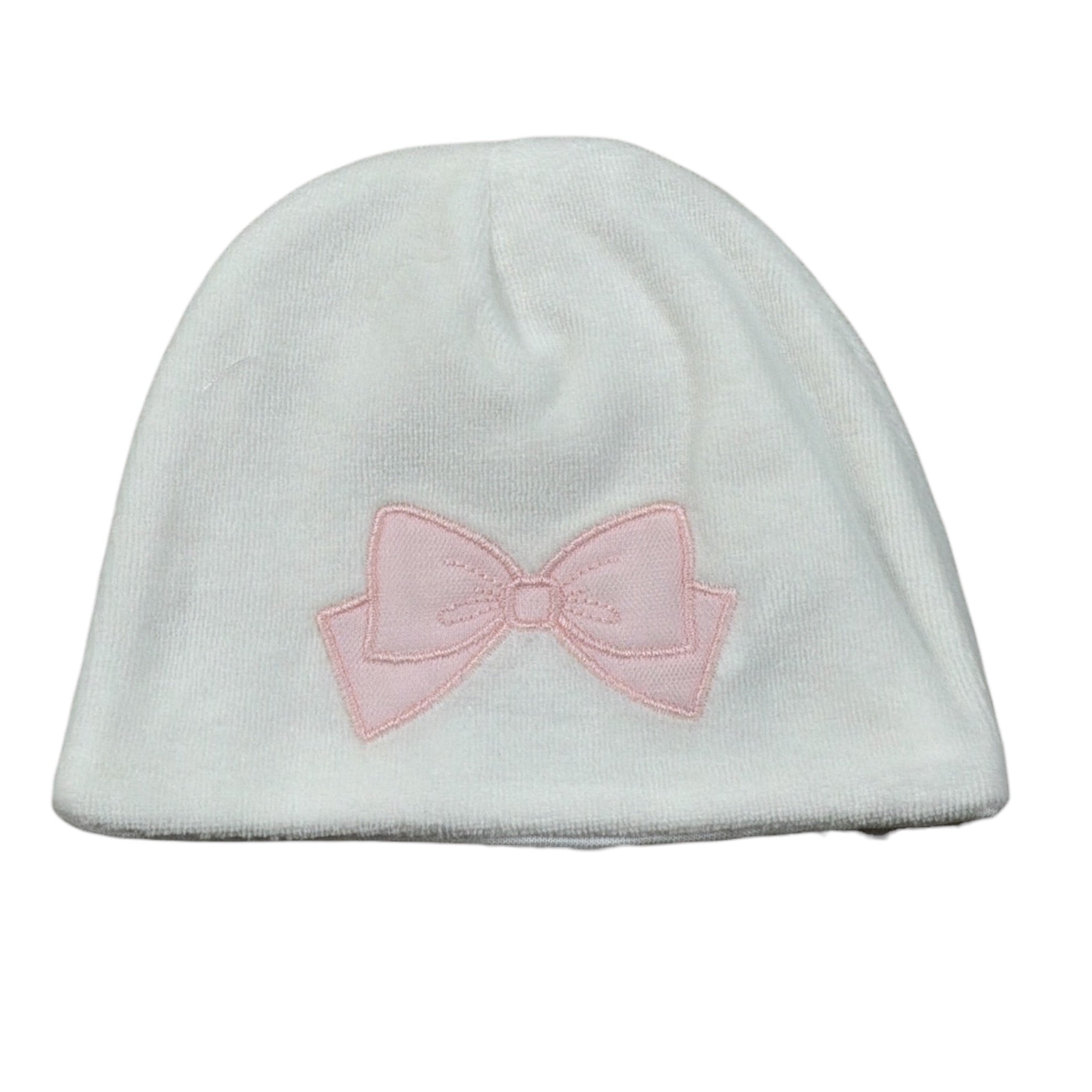 Ciccino Cappello tinta unita In Ciniglia Bianco per Neonata CCG0639 BIANCO CICCINO 