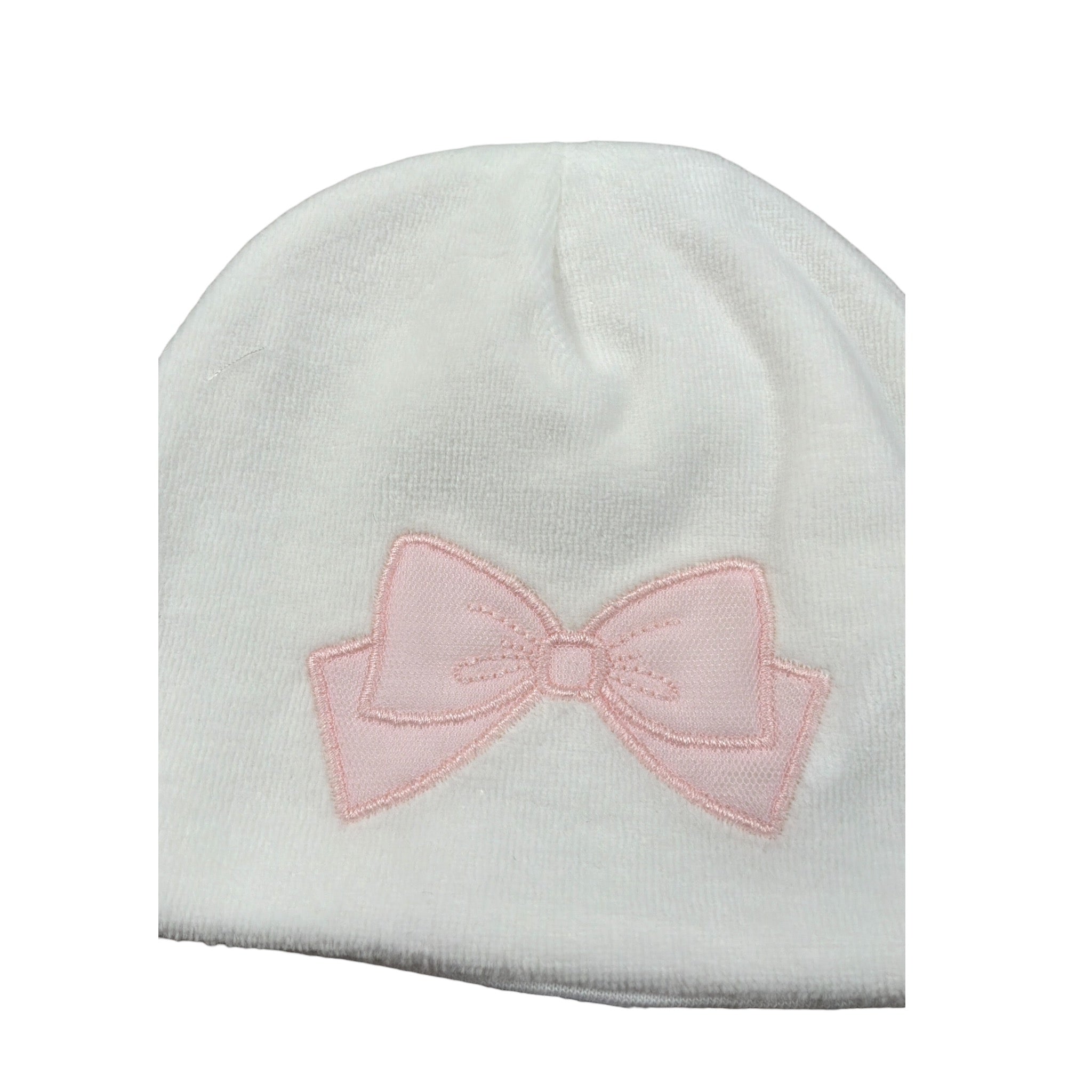Ciccino Cappello tinta unita In Ciniglia Bianco per Neonata CCG0639 BIANCO CICCINO 