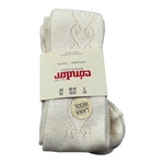 Cnd Calze tinta unita con Ricami Panna per Bambina 1527 PANNA CND 