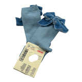 Cnd Calzini tinta unita con Fiocco Azzurro per Neonata 2483 AZZURRO CND 