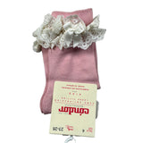 Cnd Calzini tinta unita con Ricami Rosa per Bambina 2484X ROSA CND 