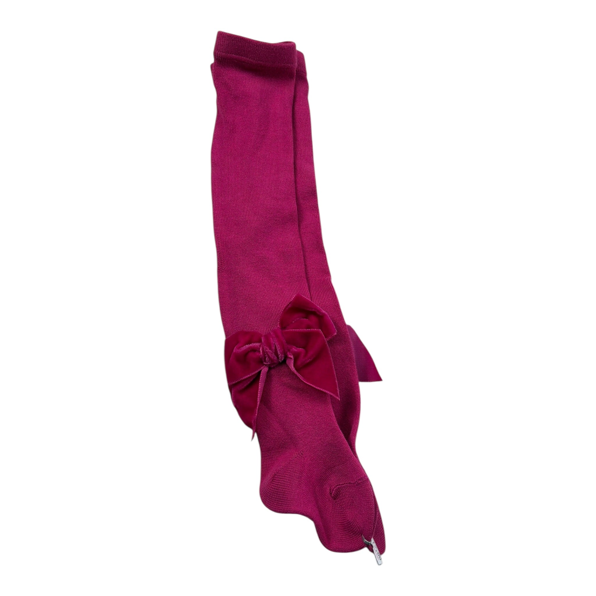 Cnd Calzini tinta unita con Fiocco Fuxia per Neonata 2489C FUXIA CND 