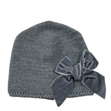Cnd Cappello tinta unita con Fiocco Grigio per Neonata 50036011X GRIGIO CND 