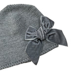 Cnd Cappello tinta unita con Fiocco Grigio per Neonata 50036011X GRIGIO CND 