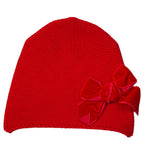 Cnd Cappello tinta unita con Fiocco Rosso per Bambina 50036011XJ ROSSO CND 