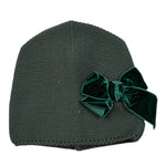 Cnd Cappello tinta unita con Fiocco Verde per Bambina 50036011XJ VERDE CND 