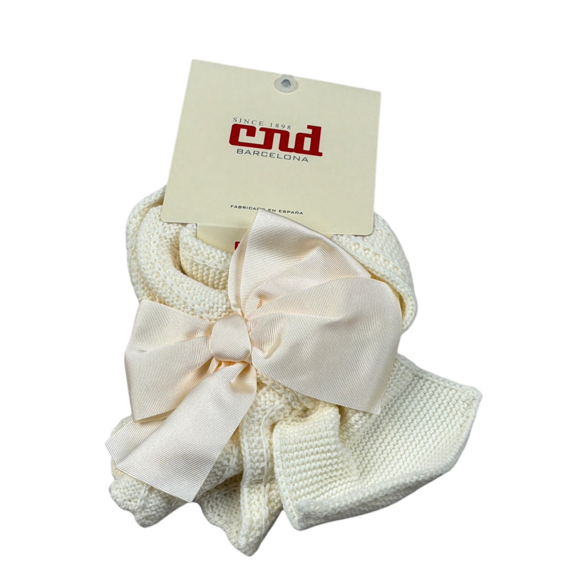 Cnd Sciarpa tinta unita con Fiocco Panna per Bambina 50438011 PANNA CND 