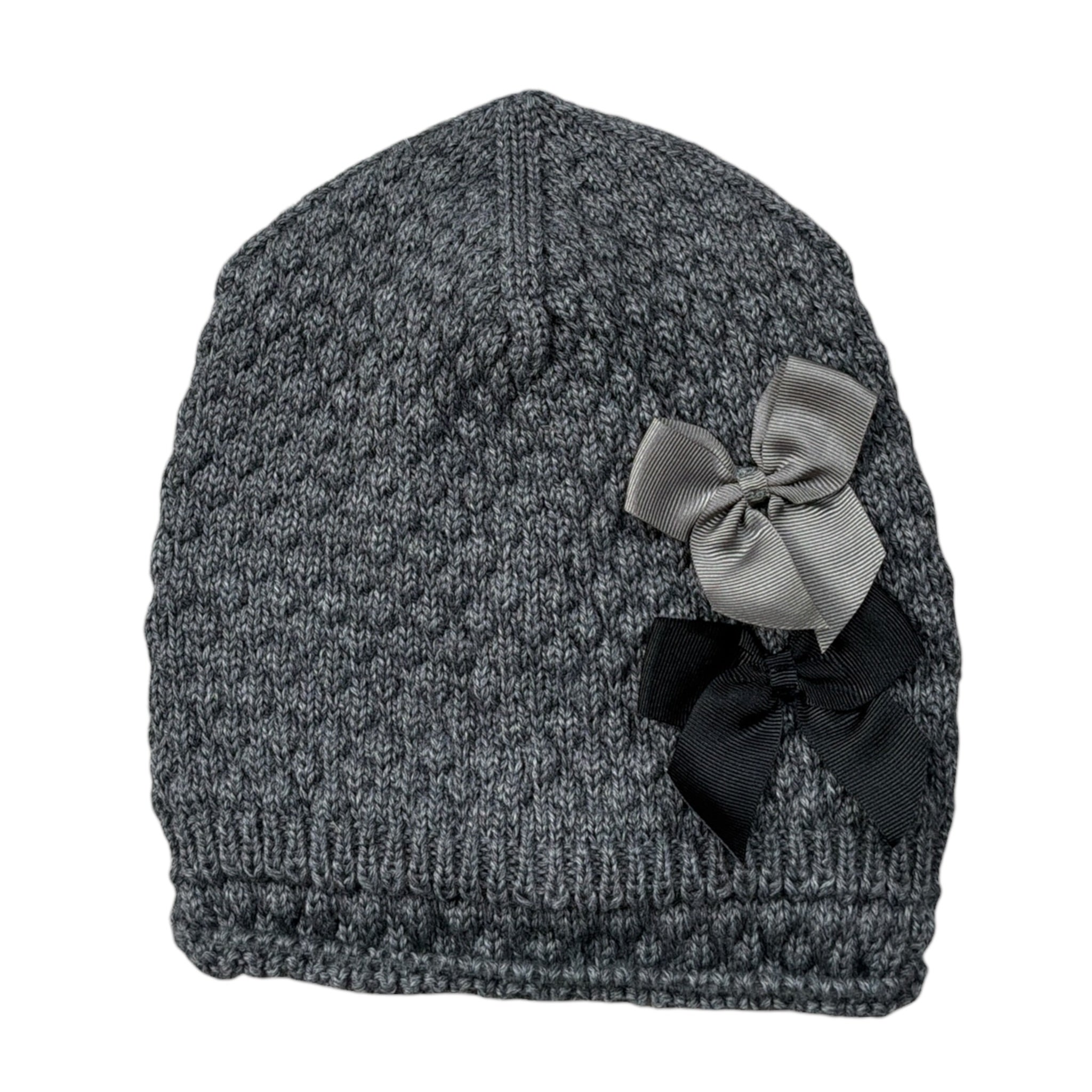 Cnd Cappello tinta unita con Fiocchi Grigio per Bambina 709434 GRIGIO CND 