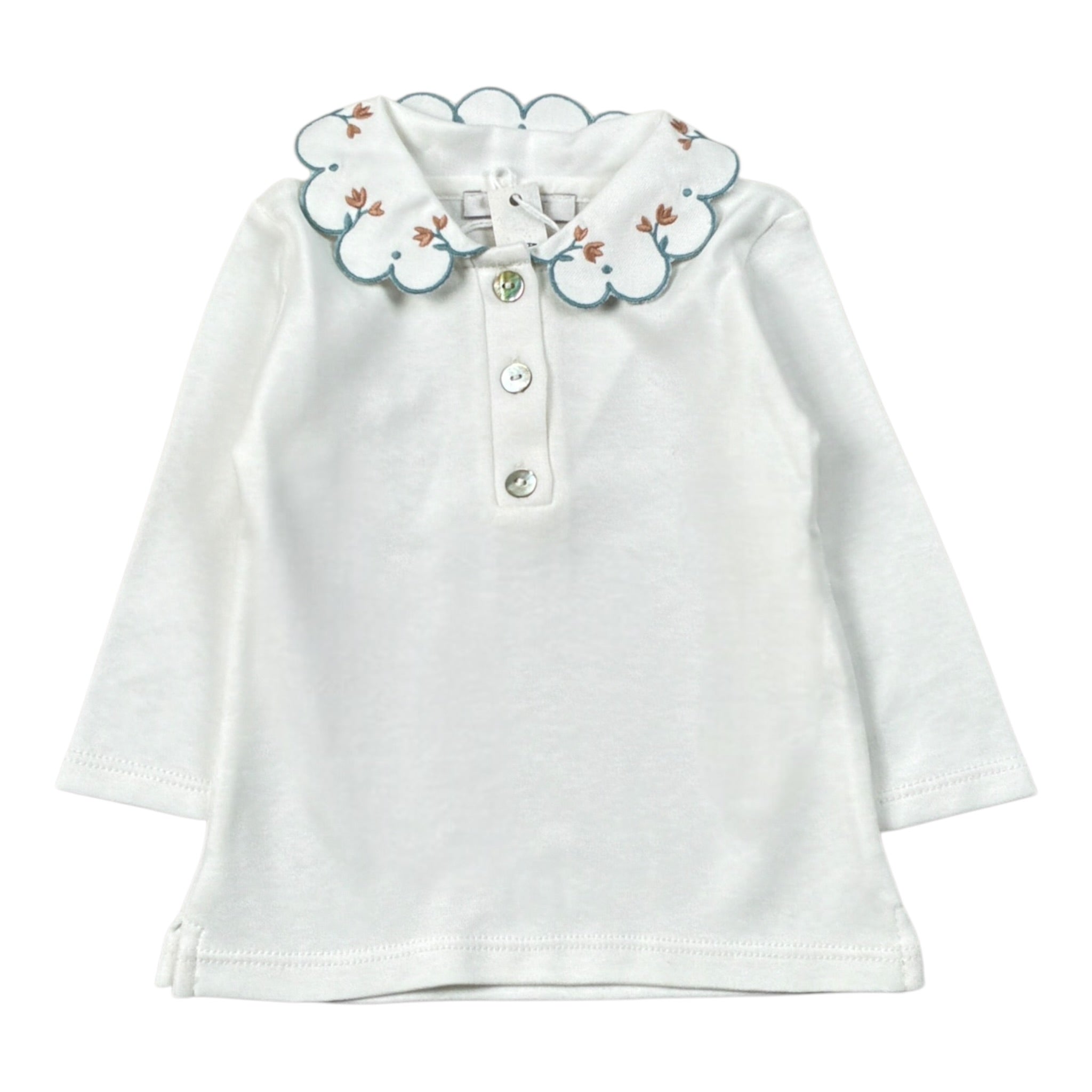 Coccode Shirt tinta unita con Colletto Bianco per Neonata C62155 BIANCO COCCODE 