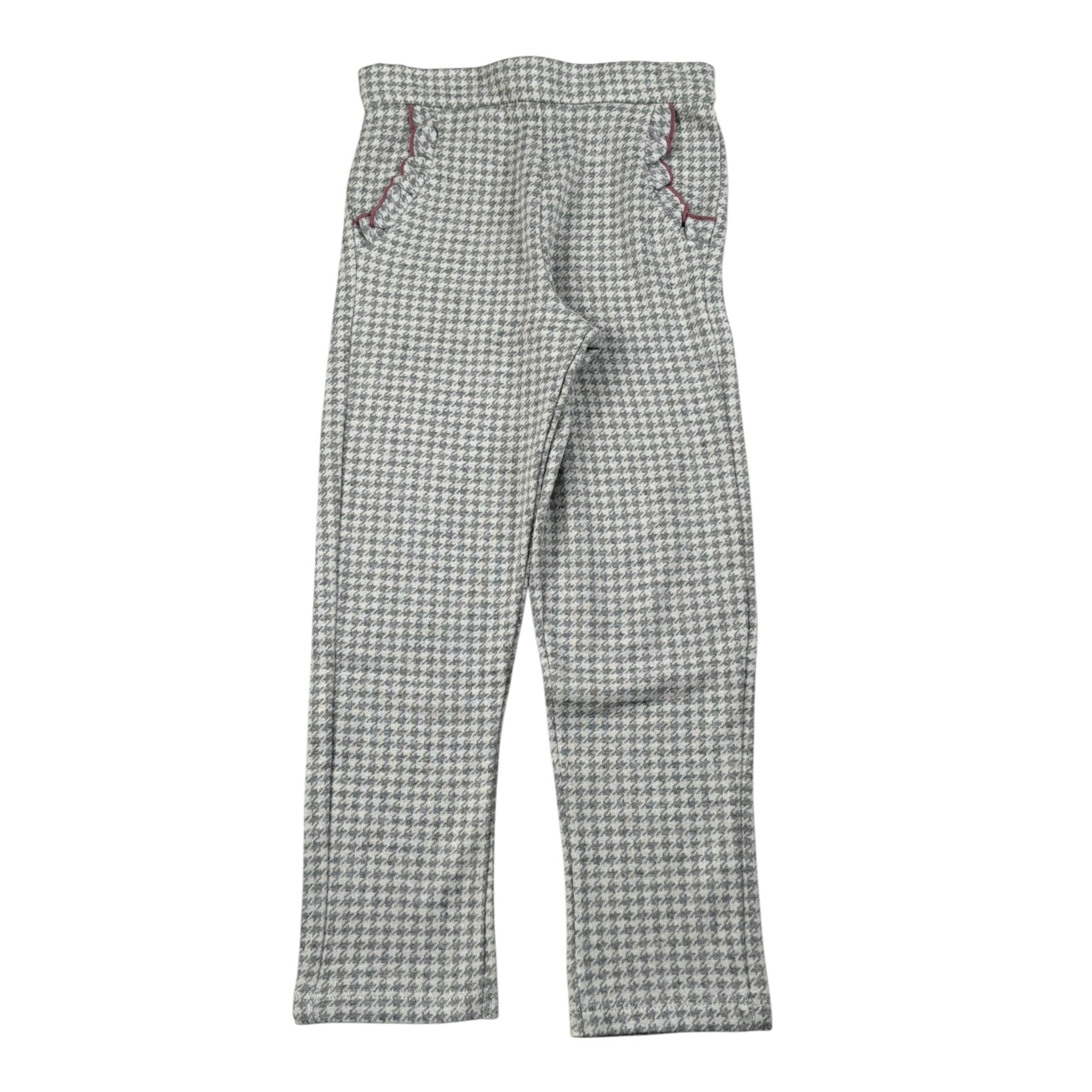 Coccode Pantalone Bicolore con Fantasia A Quadri Bianco/Grigio per Neonata C62250 BIANCO/GRIGIO COCCODE 