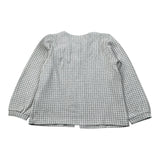 Coccode Cardigan Bicolore con Fantasia A Quadri Bianco/Grigio per Neonata C62337 BIANCO/GRIGIO COCCODE 