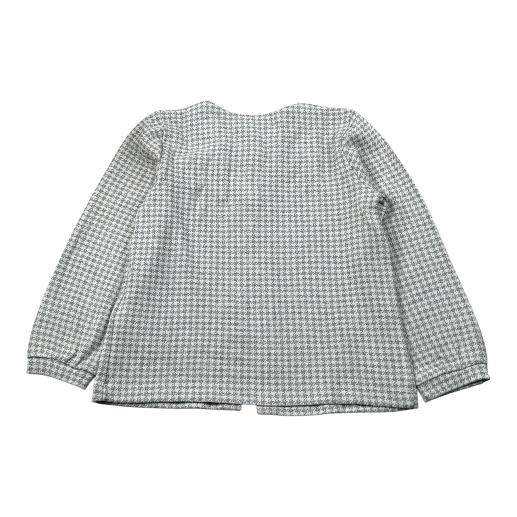 Coccode Cardigan Bicolore con Fantasia A Quadri Bianco/Grigio per Neonata C62337 BIANCO/GRIGIO COCCODE 