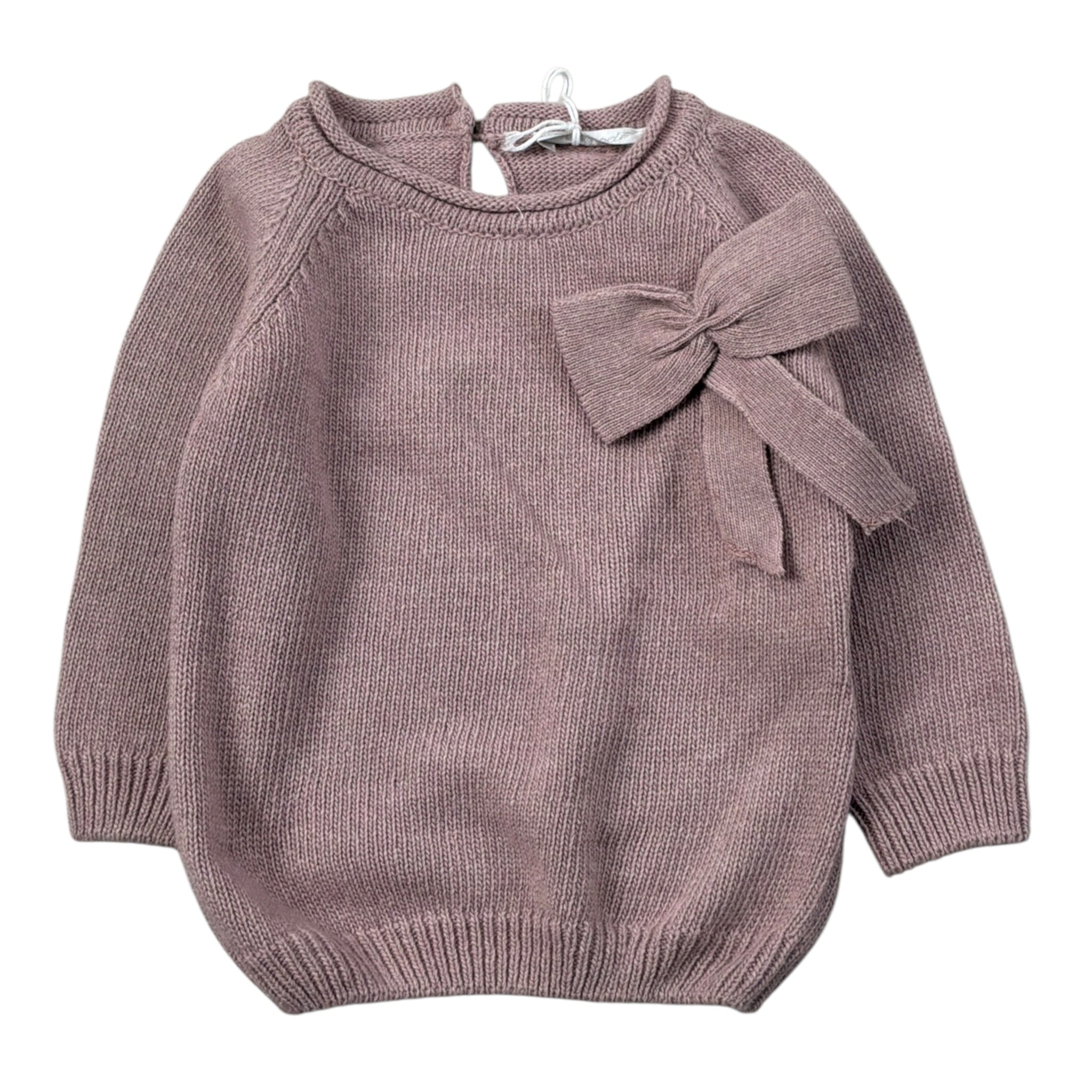 Coccode Maglia tinta unita con Fiocco Rosa per Bambina C62635J ROSA COCCODE 