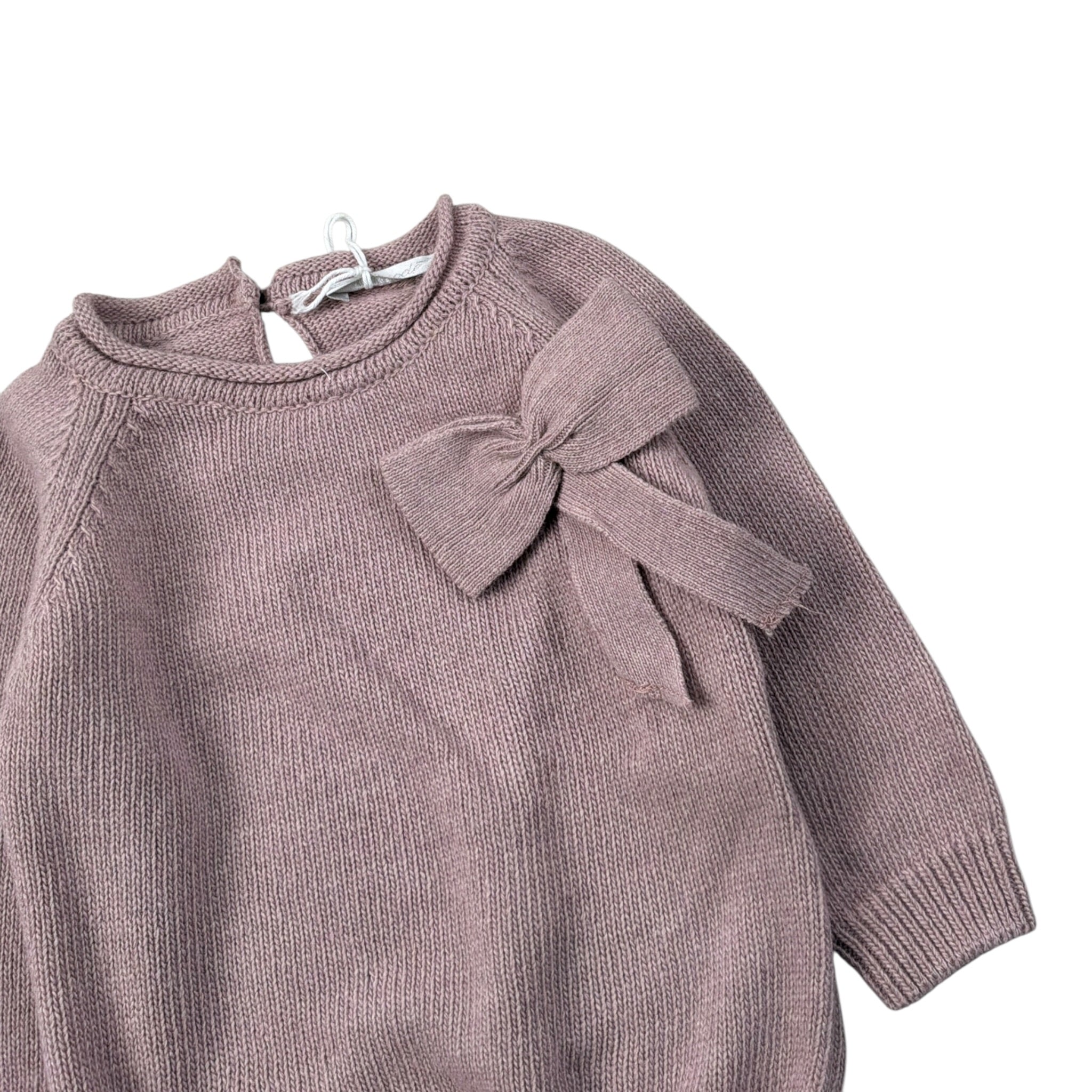 Coccode Maglia tinta unita con Fiocco Rosa per Neonata C62635 ROSA COCCODE 