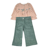 Coccode' Completo 3 Pezzi Cardigan-Body-Pantalone Rosa/Verde per Neonata C62111 ROSA/VERDE COCCODE' 