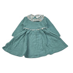 Coccode' Abito Manica Lunga tinta unita con Colletto Verde per Neonata C62216 VERDE COCCODE' 