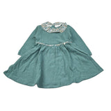 Coccode' Abito Manica Lunga tinta unita con Colletto Verde per Neonata C62216 VERDE COCCODE' 