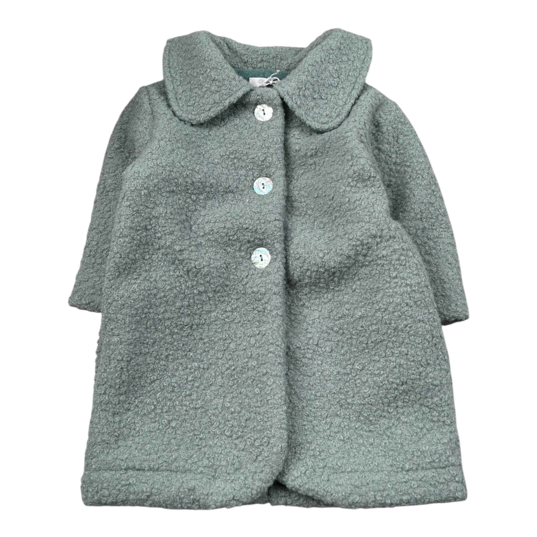 Coccode' Cappotto tinta unita Modello Teddy Verde Acqua per Neonata C62388N VERDE ACQUA COCCODE' 