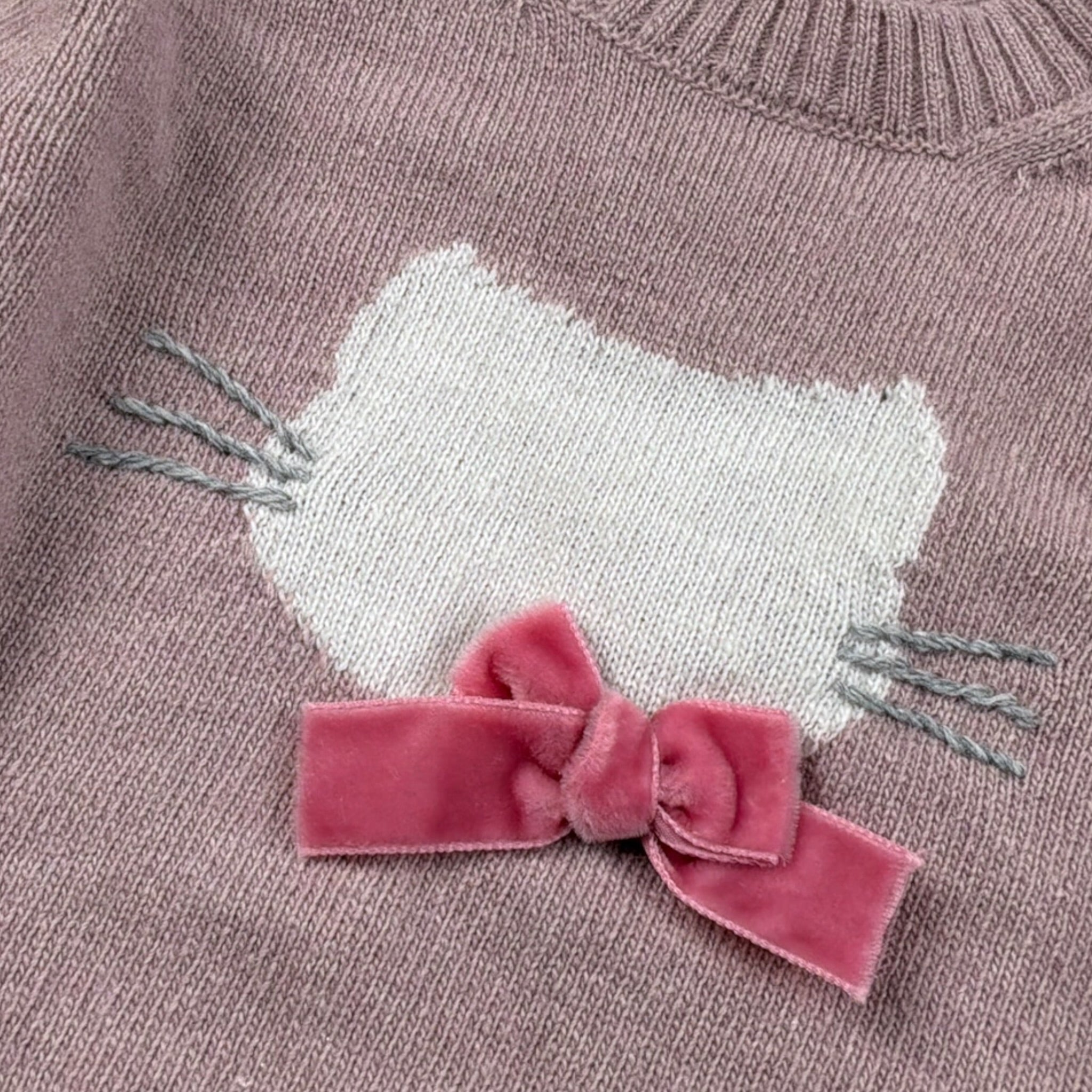 Coccode' Maglia tinta unita con Stampa Rosa per Neonata C62669X ROSA COCCODE' 