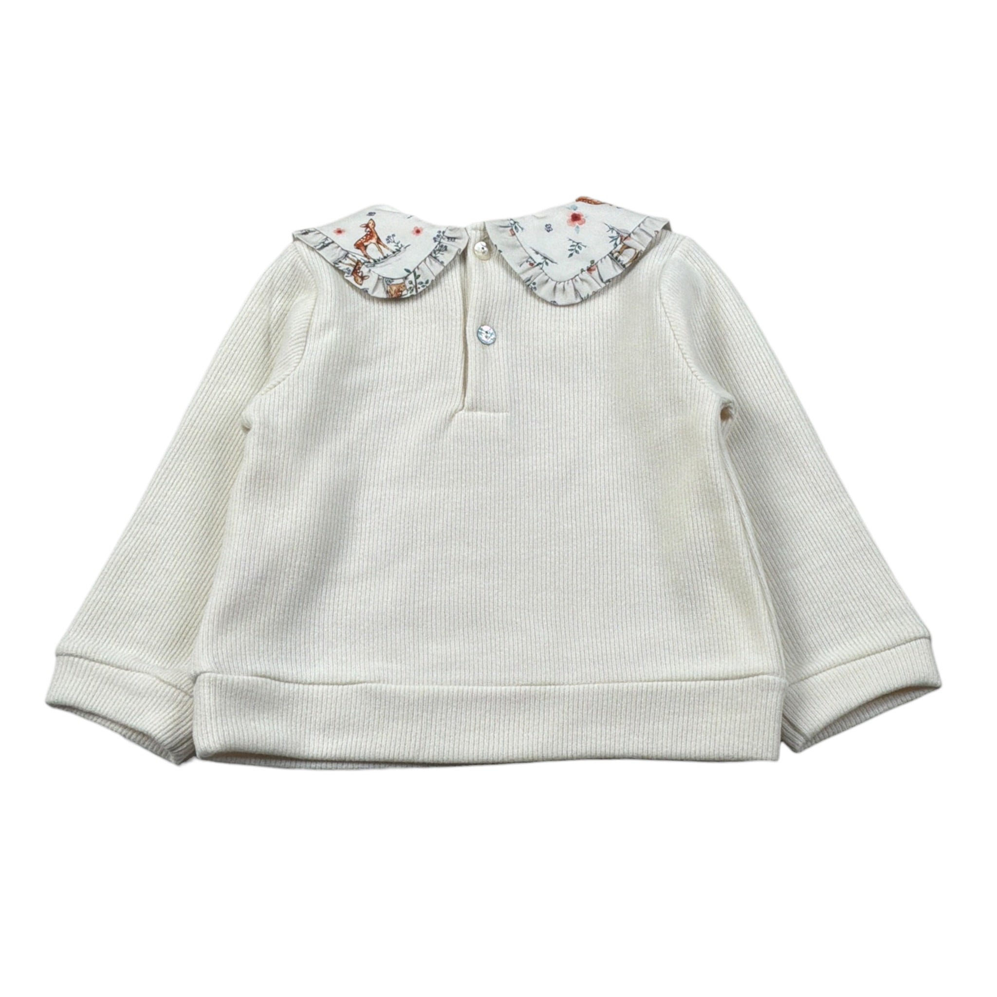 Baby Vip Maglia tinta unita con Colletto Camicia Panna per Neonata T4019N PANNA BABY VIP 