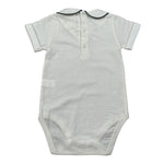 Colibri Body Mezza Manica tinta unita Bianco/Blu per Neonato 340 BIANCO/BLU COLIBRI 