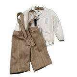 Colori Chiari Completo 4 Pezzi Camicia-Papillon-Bermuda-Cardigan Panna per Neonato MN407798 PANNA COLORI CHIARI 