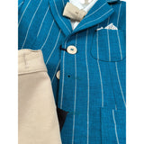 Colori Chiari Completo 4 Pezzi Camicia-Papillon-Bermuda-Giacca Verde per Neonato MN507809 VERDE COLORI CHIARI 