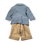 Colori Chiari Completo 4 Pezzi Giacca-Camicia-Papillon-Pantalone Azzurro per Neonato MN507819 AZZURRO COLORI CHIARI 