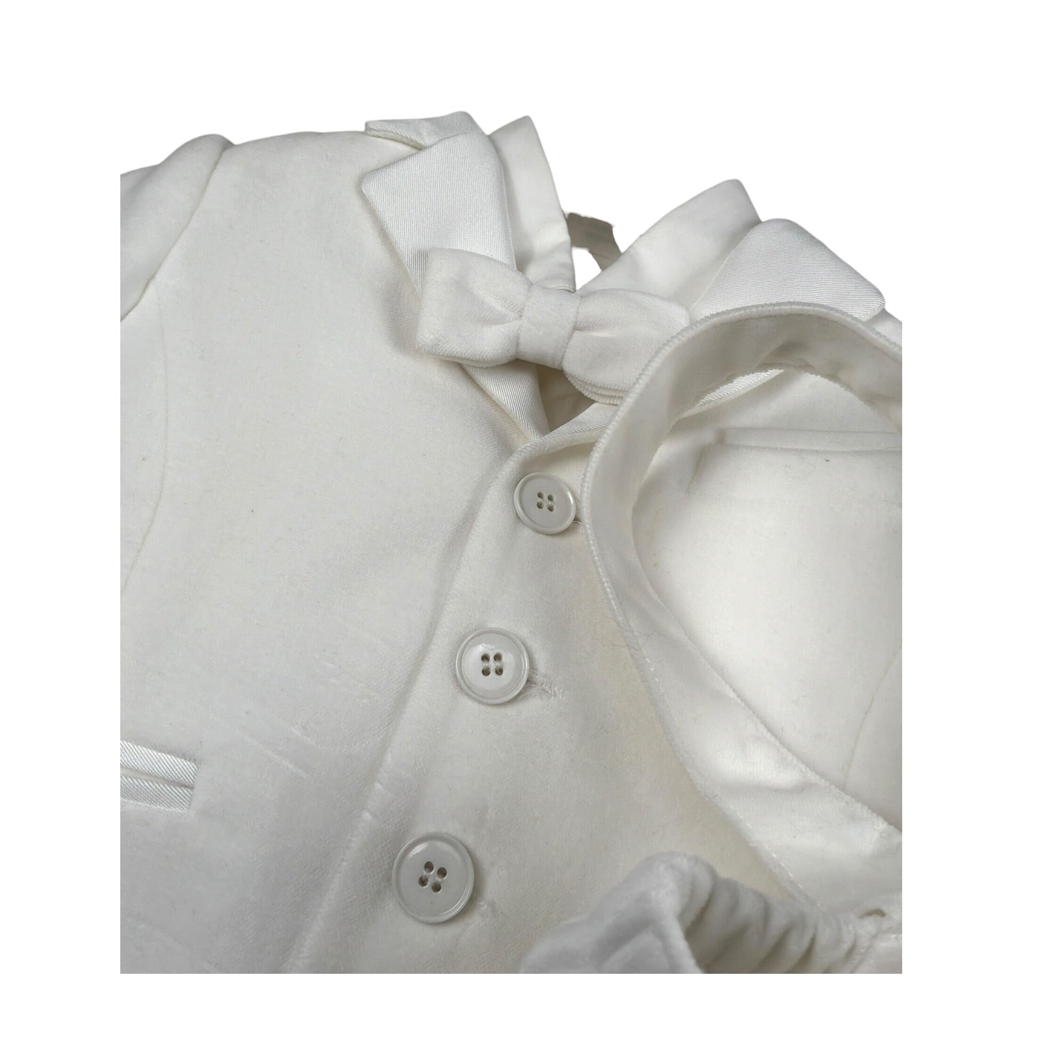 Colori Chiari Completo 4 Pezzi Camicia-Papillon-Pantalone-Giacca Panna per Neonato MN567265 PANNA COLORI CHIARI 