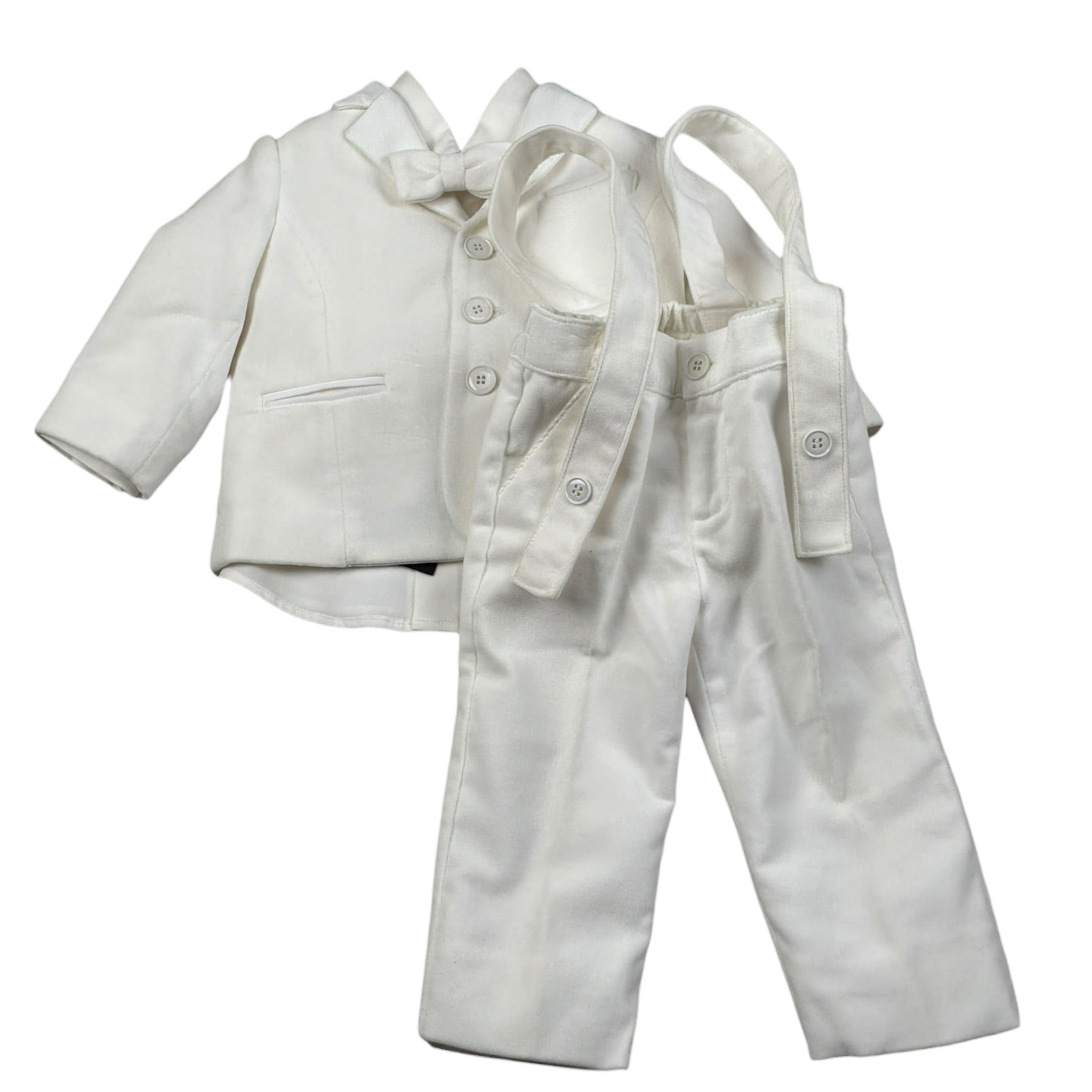 Colori Chiari Completo 4 Pezzi Camicia-Papillon-Pantalone-Giacca Panna per Neonato MN567265 PANNA COLORI CHIARI 