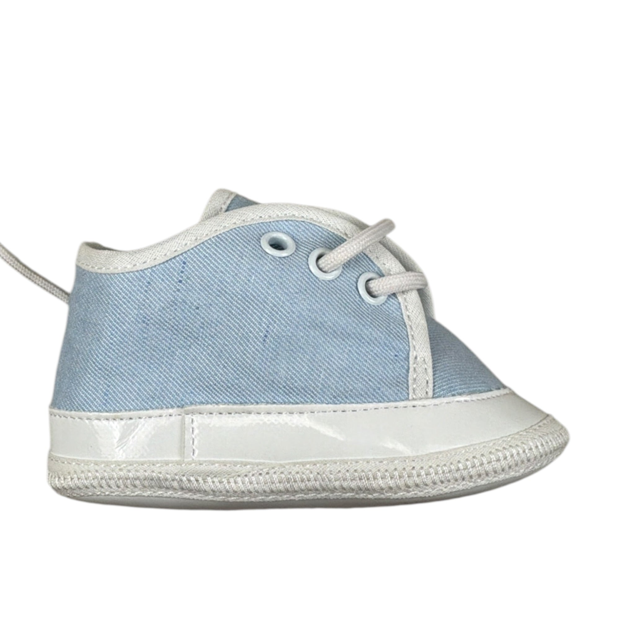 Colori Chiari Scarpine tinta unita con Lacci Azzurro per Neonato MN95722845 AZZURRO COLORI CHIARI 