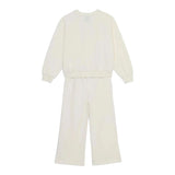 Converse Completo 2Pz Felpa-Pantalone tinta unita Panna per Bambina 4CH415 PANNA CONVERSE 
