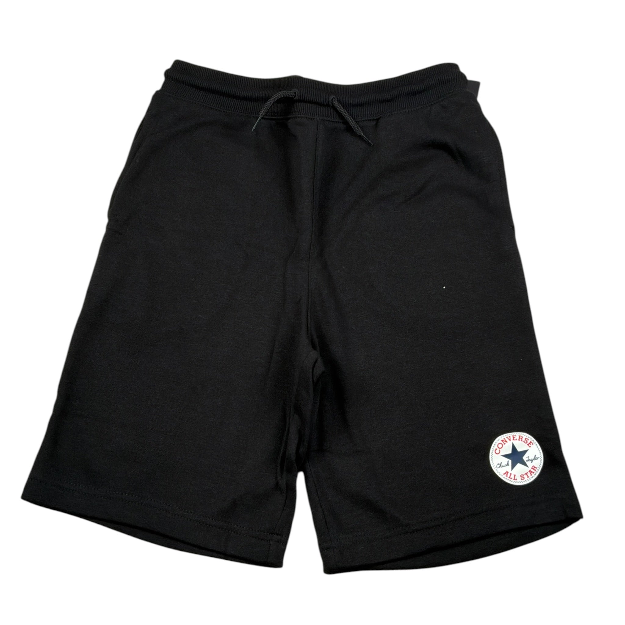 Converse Bermuda In Felpa tinta unita con Logo Nero per Bambino 969002 NERO CONVERSE 