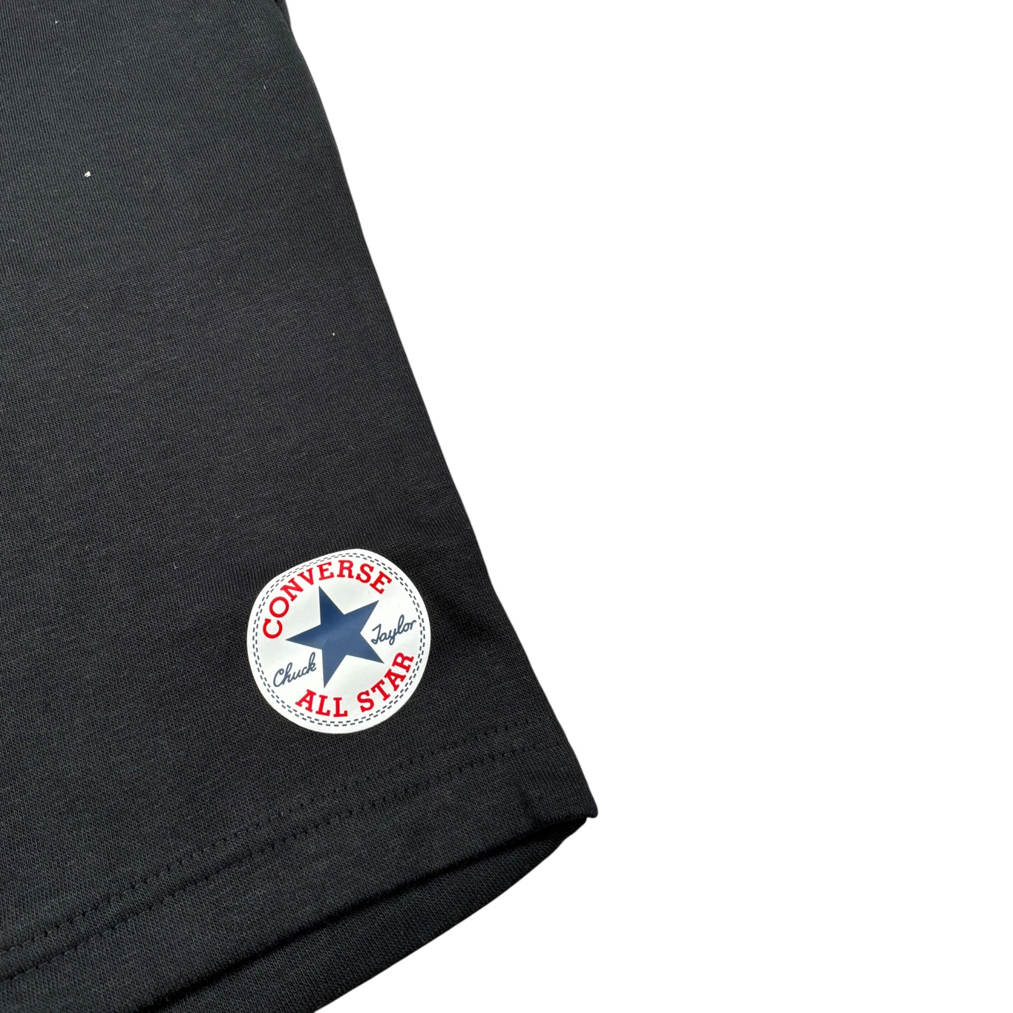 Converse Bermuda In Felpa tinta unita con Logo Nero per Bambino 969002 NERO CONVERSE 