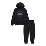 Converse Completo 2Pz Felpa-Pantalone Modello Tuta Nero per Bambino 9CH0452 NERO CONVERSE 