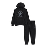 Converse Completo 2Pz Felpa-Pantalone Modello Tuta Nero per Bambino 9CH0452 NERO CONVERSE 