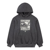 Converse Felpa tinta unita con Cappuccio E Stampa Grigio per Bambino 9CH438 GRIGIO CONVERSE 